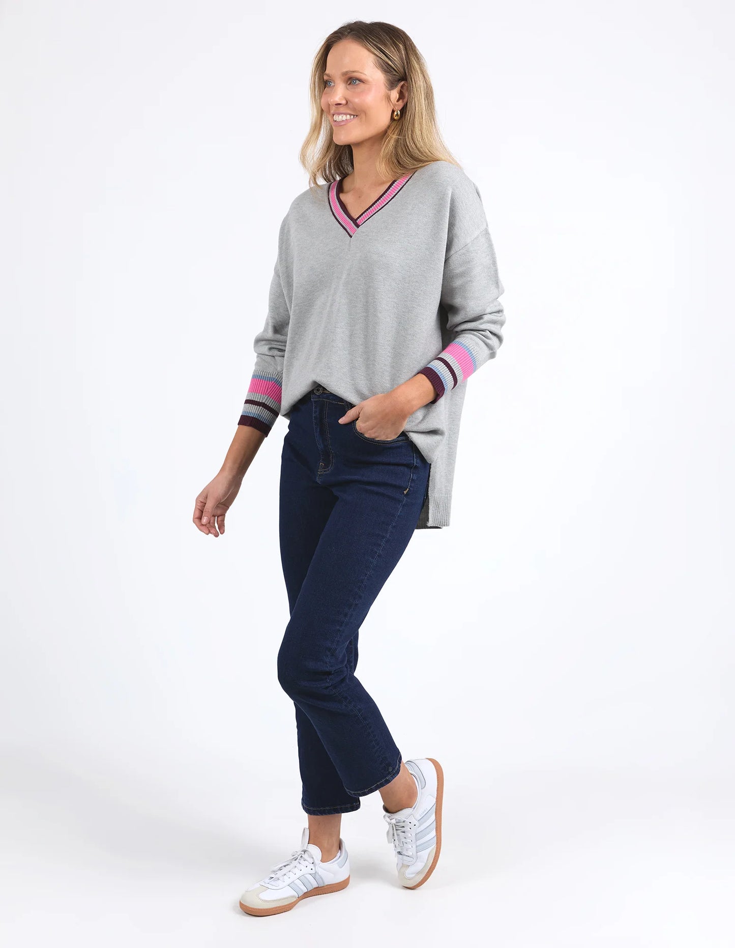 Phoenix Knit Sweater - Grey Marle