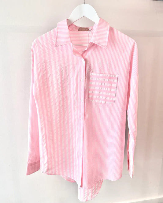 SHOP ST ROSE COTTON BUTTON UP SHIRT BUY LAGUNA LADIES COTTON SHIRT PINK STRIPE LADIES PINK PINSTRIPE SHIRT