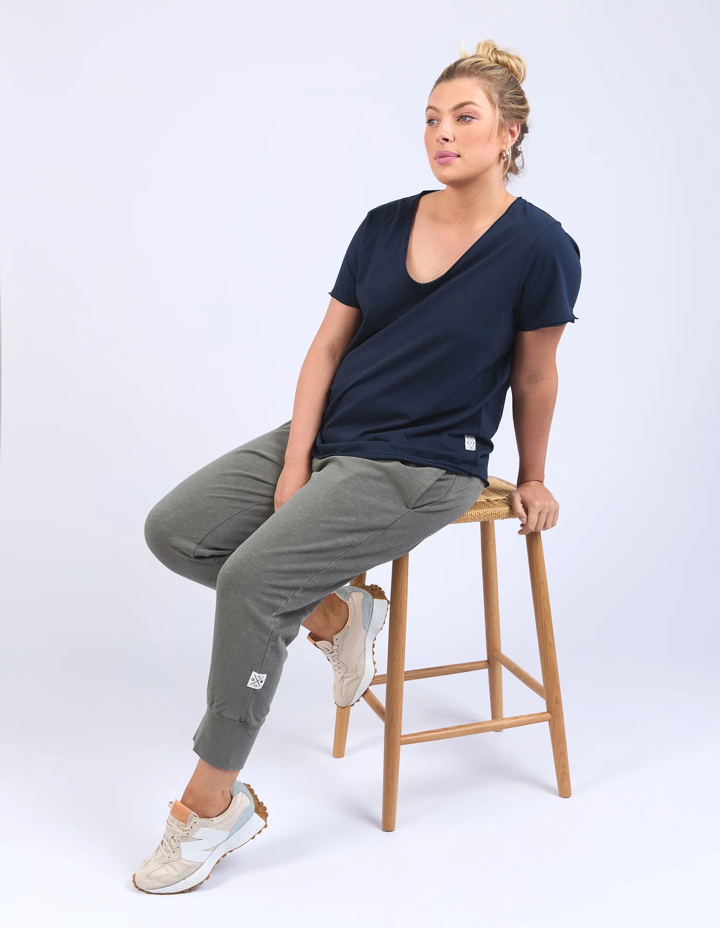 Pima V Tee - Navy (Plus Size)