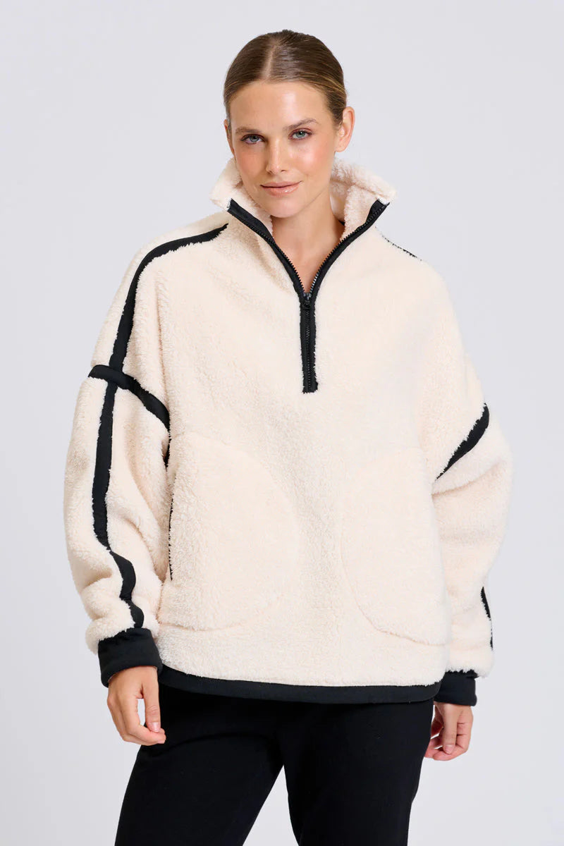 Popover Fleece Sweater - Winter White