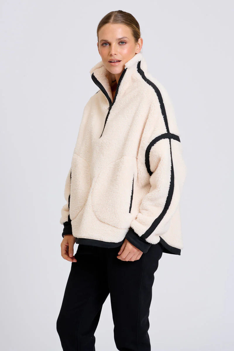 Popover Fleece Sweater - Winter White