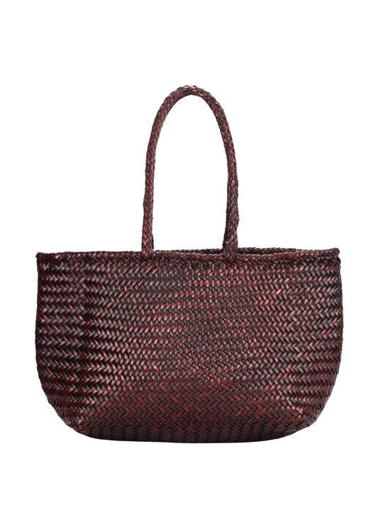 Amalfi Woven Leather Tote Bag