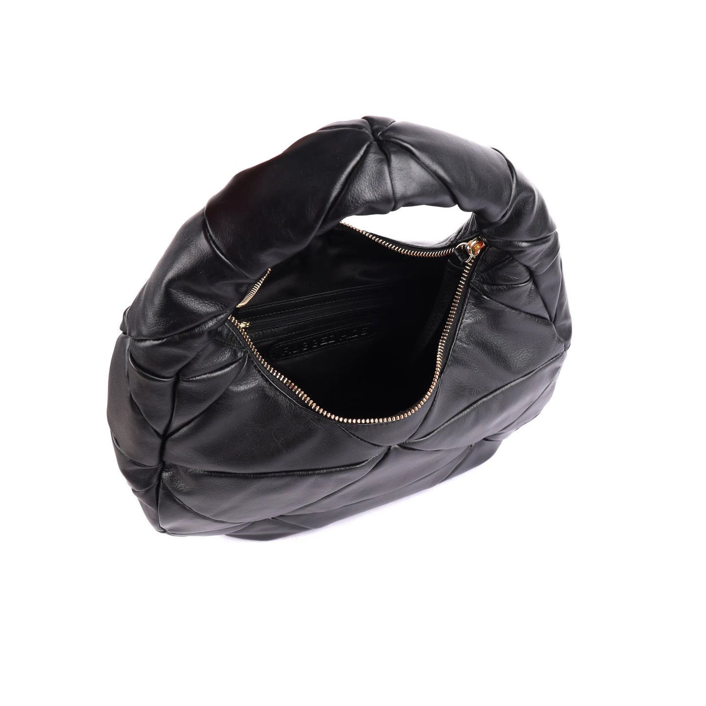 Seattle Quilted Leather Handbag - Black