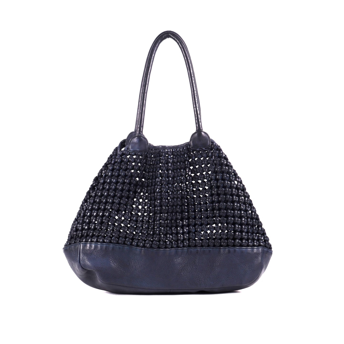 Hermitage Woven Leather Tote Bag