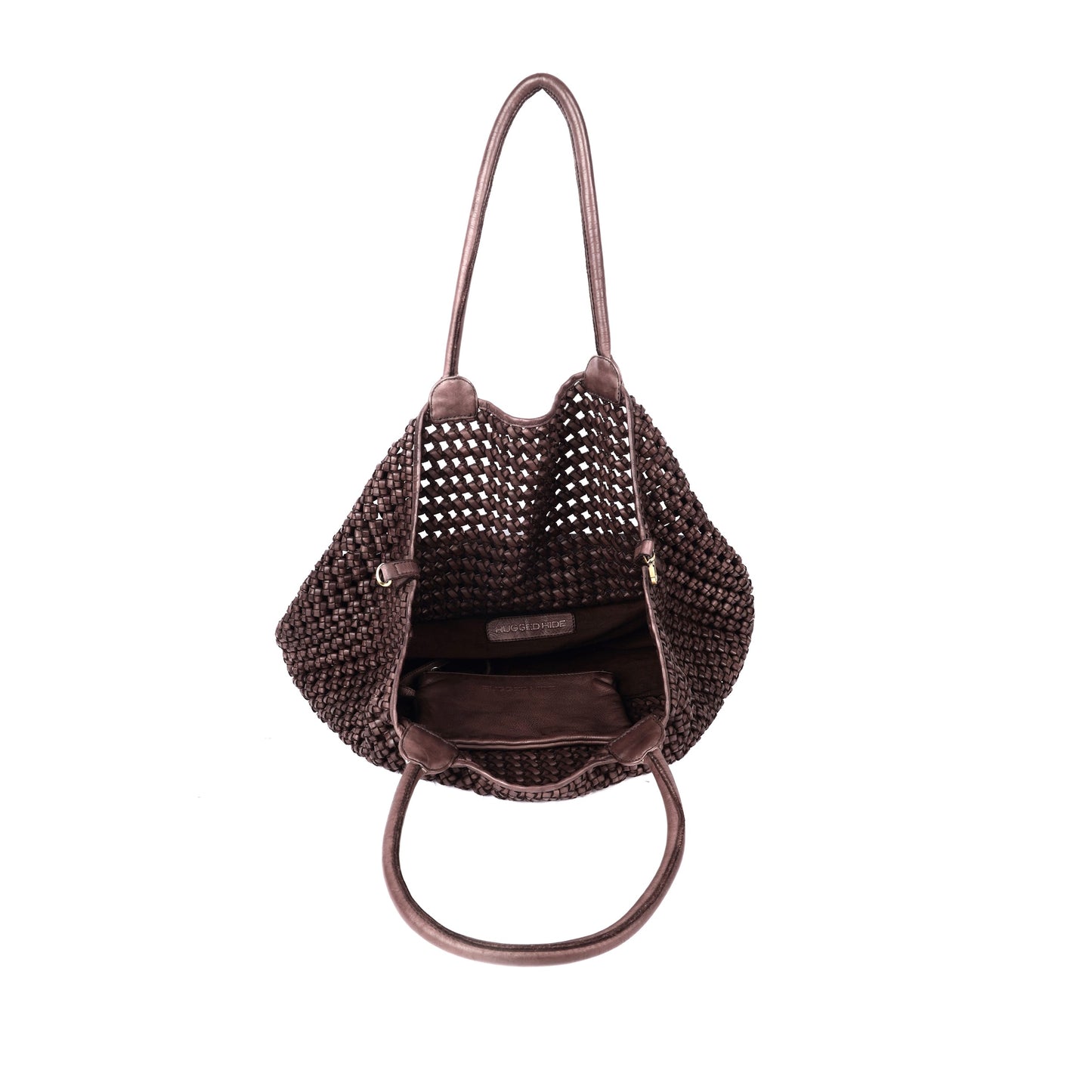 Hermitage Woven Leather Tote Bag