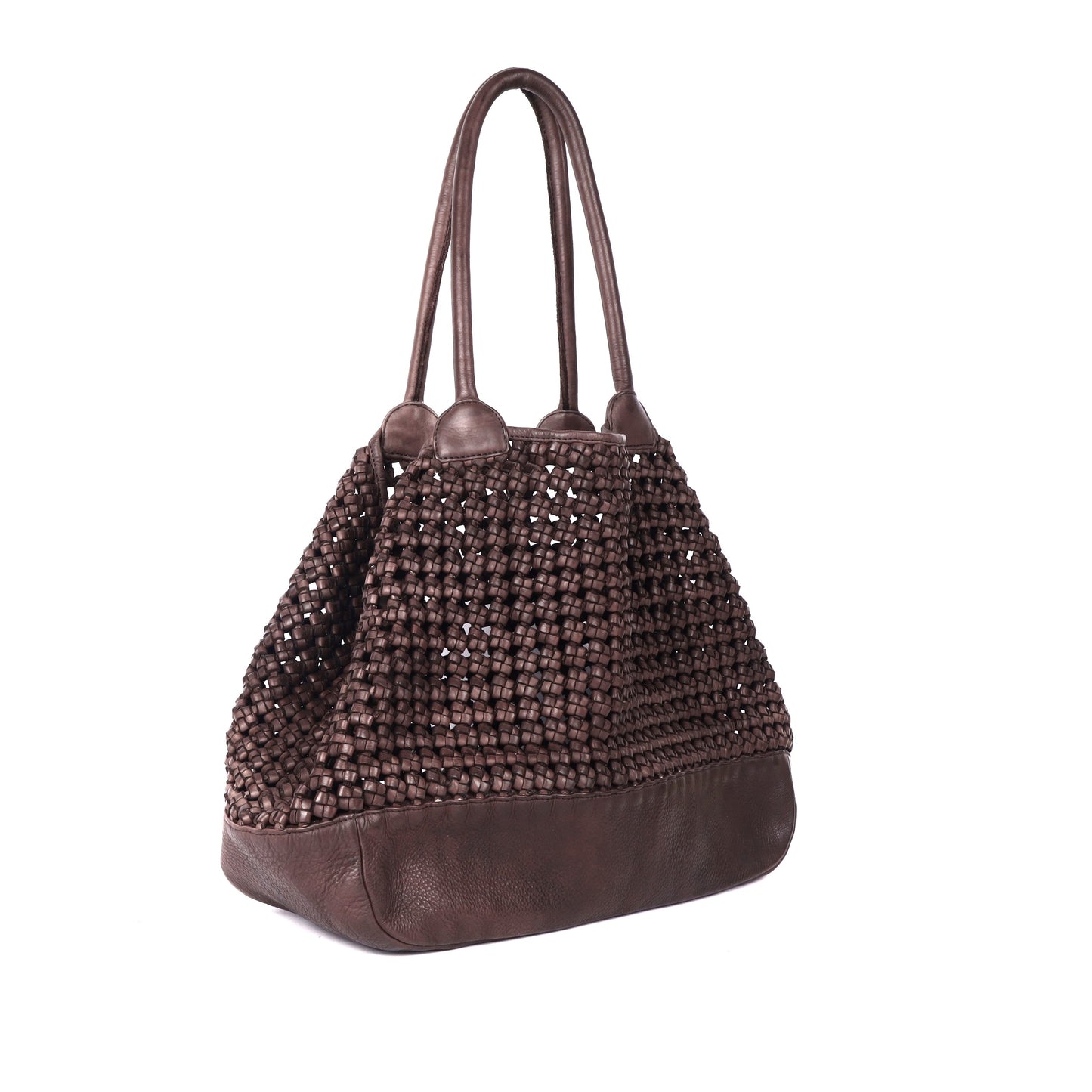 Hermitage Woven Leather Tote Bag
