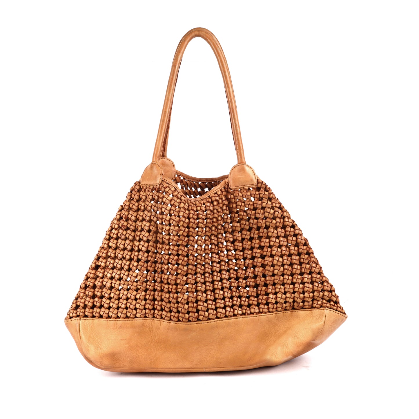 Hermitage Woven Leather Tote Bag