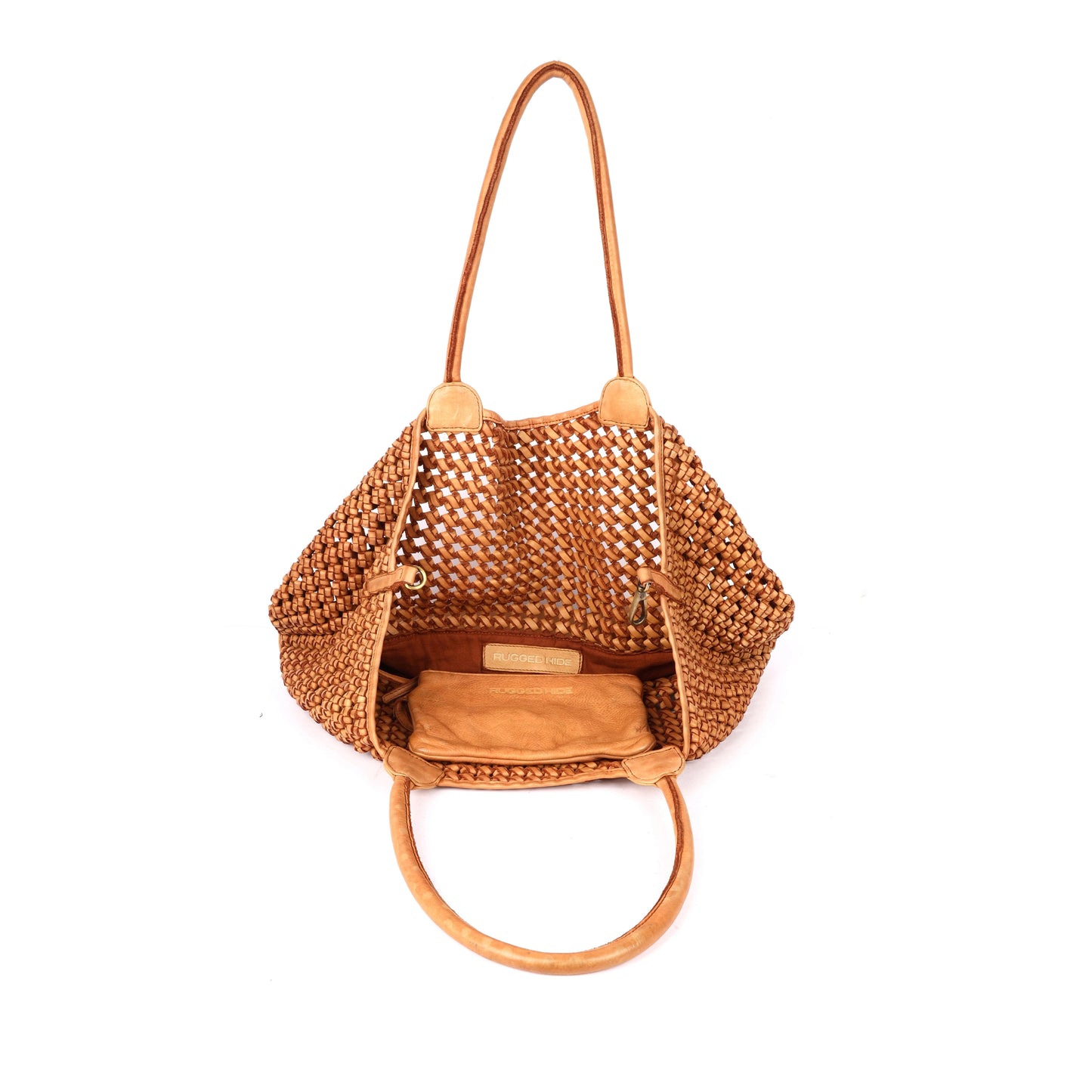 Hermitage Woven Leather Tote Bag