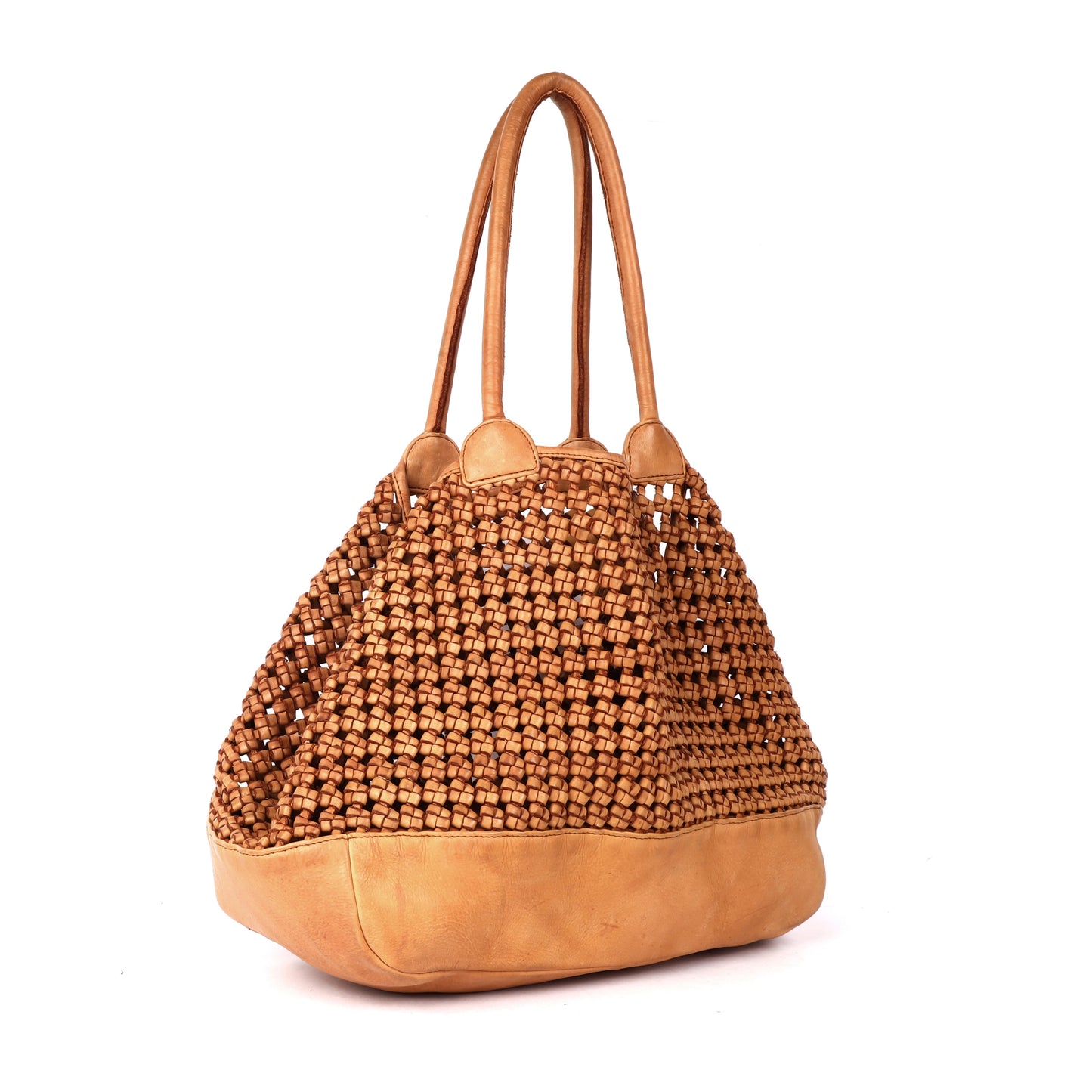 Hermitage Woven Leather Tote Bag