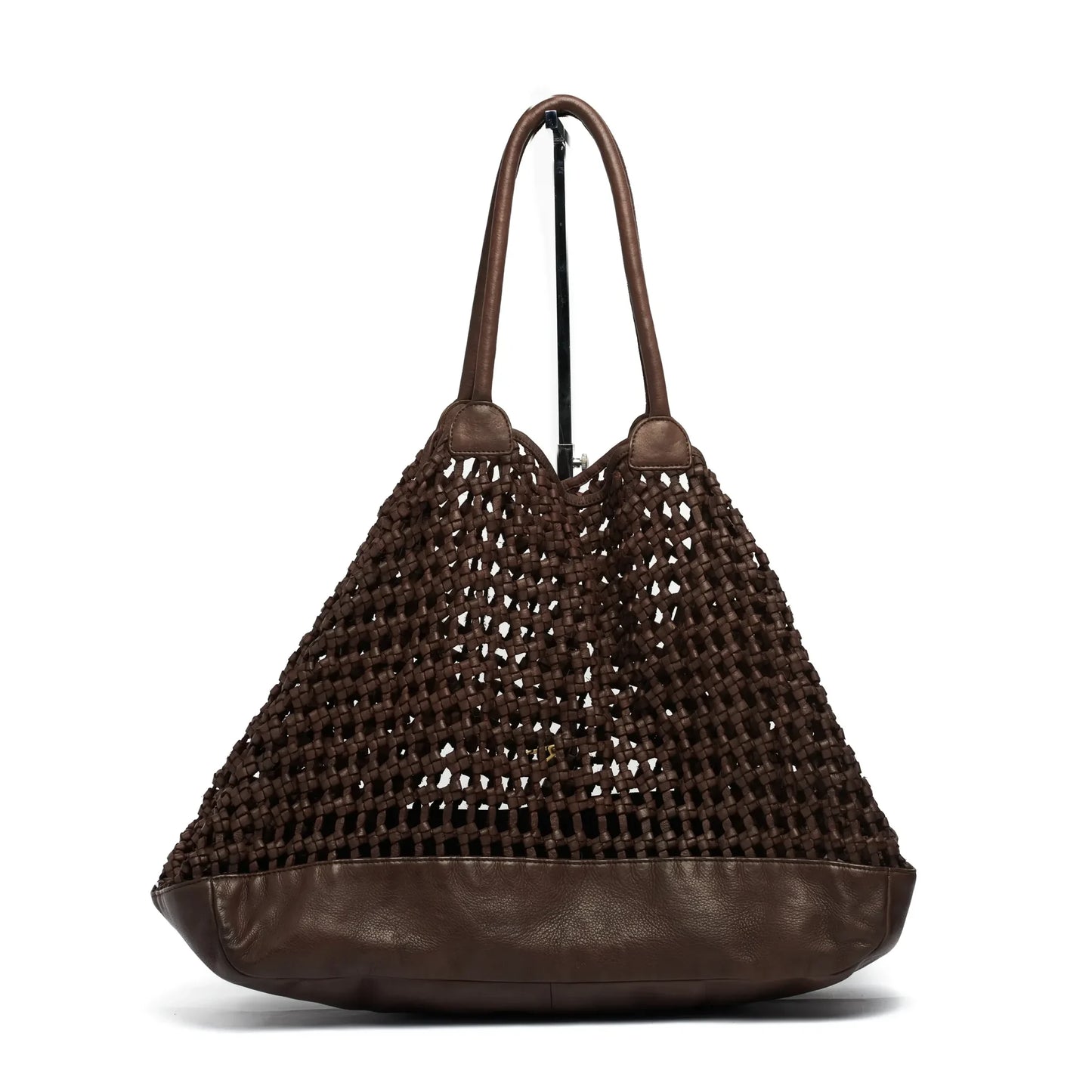 Pebbly Woven Leather Tote Bag