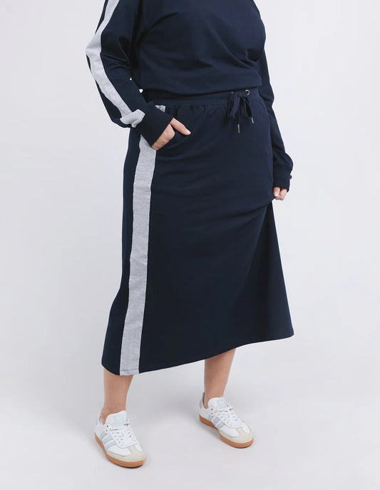 Sloan Fleece Skirt- Navy (Plus Size)