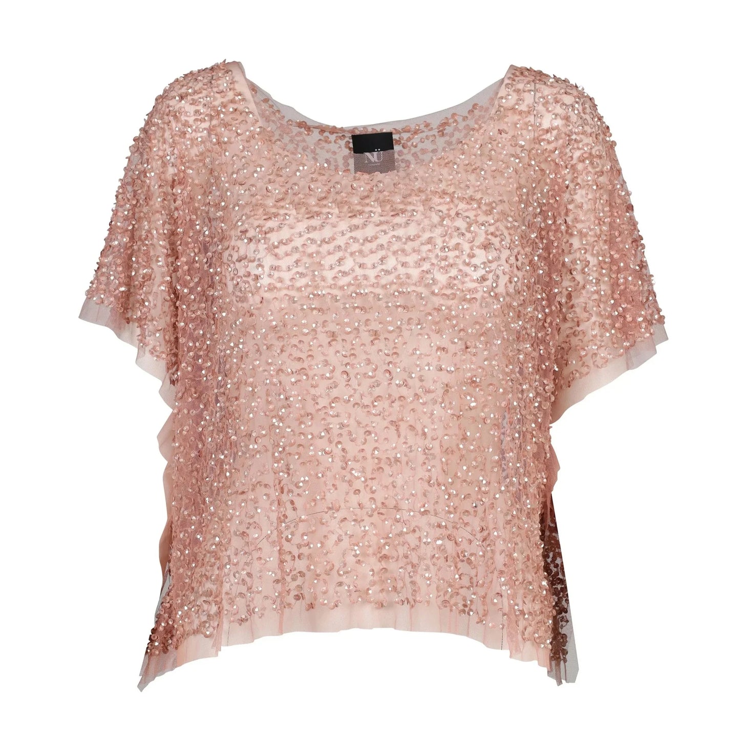 Tove Sequin Top - Peach Puff