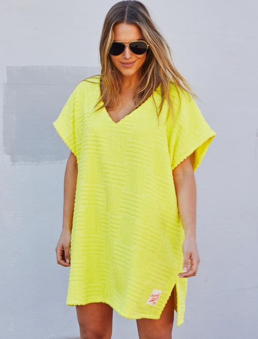 Salt & Sunshine Towelling Cover Up - Yellow