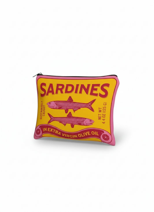 Canvas Zip Pouch - When Life Gives you Sardines