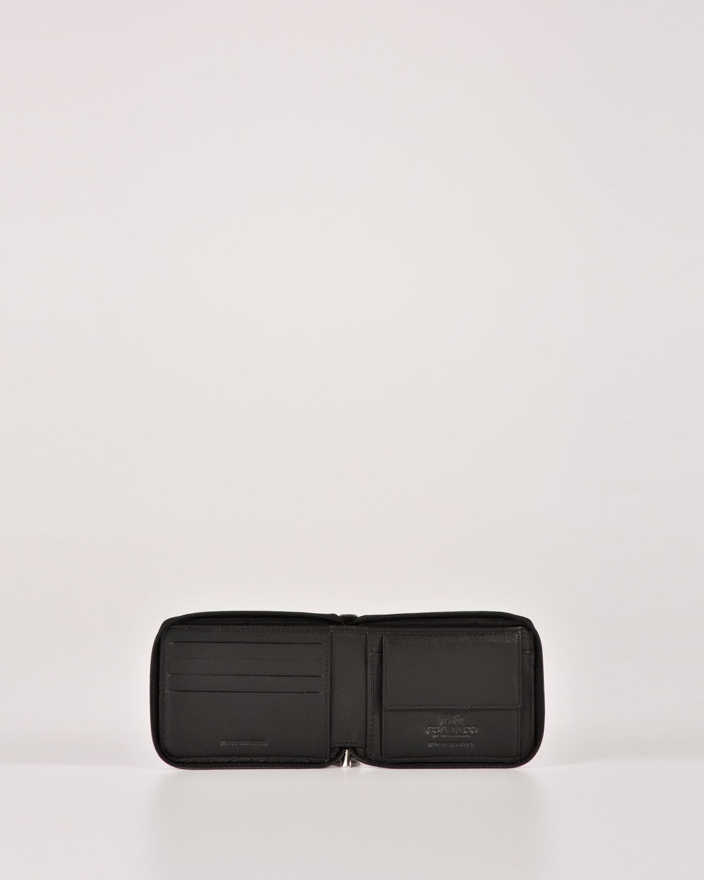 Hunter RFID Men's Zip Around Leather Wallet