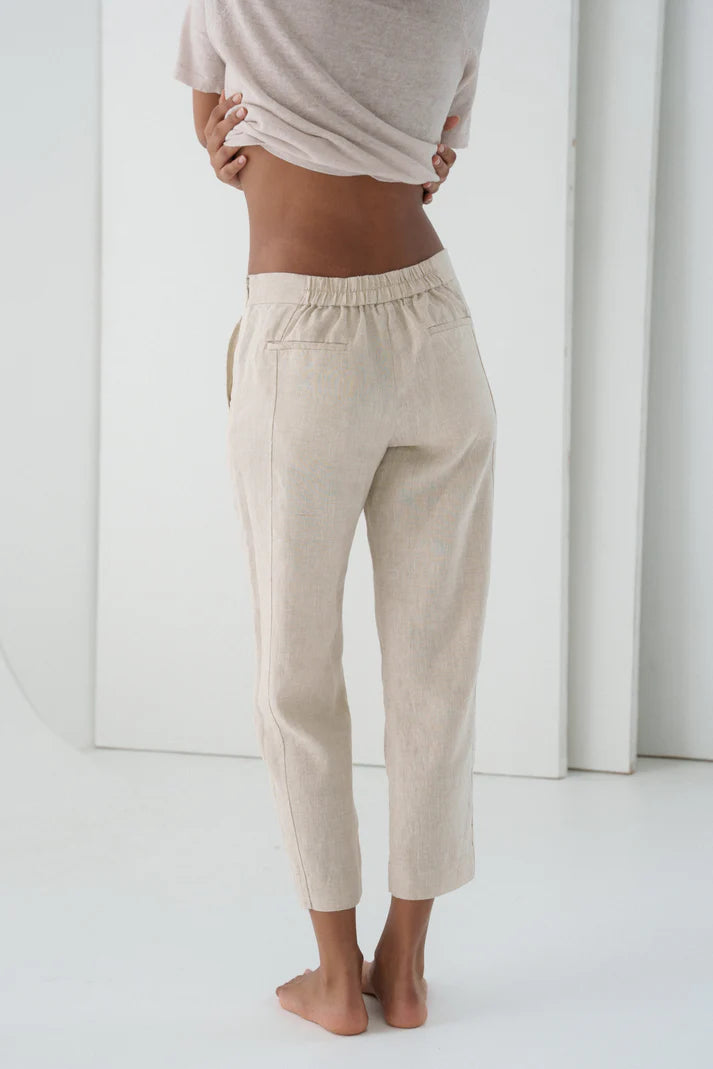 Emer Linen Pants back view