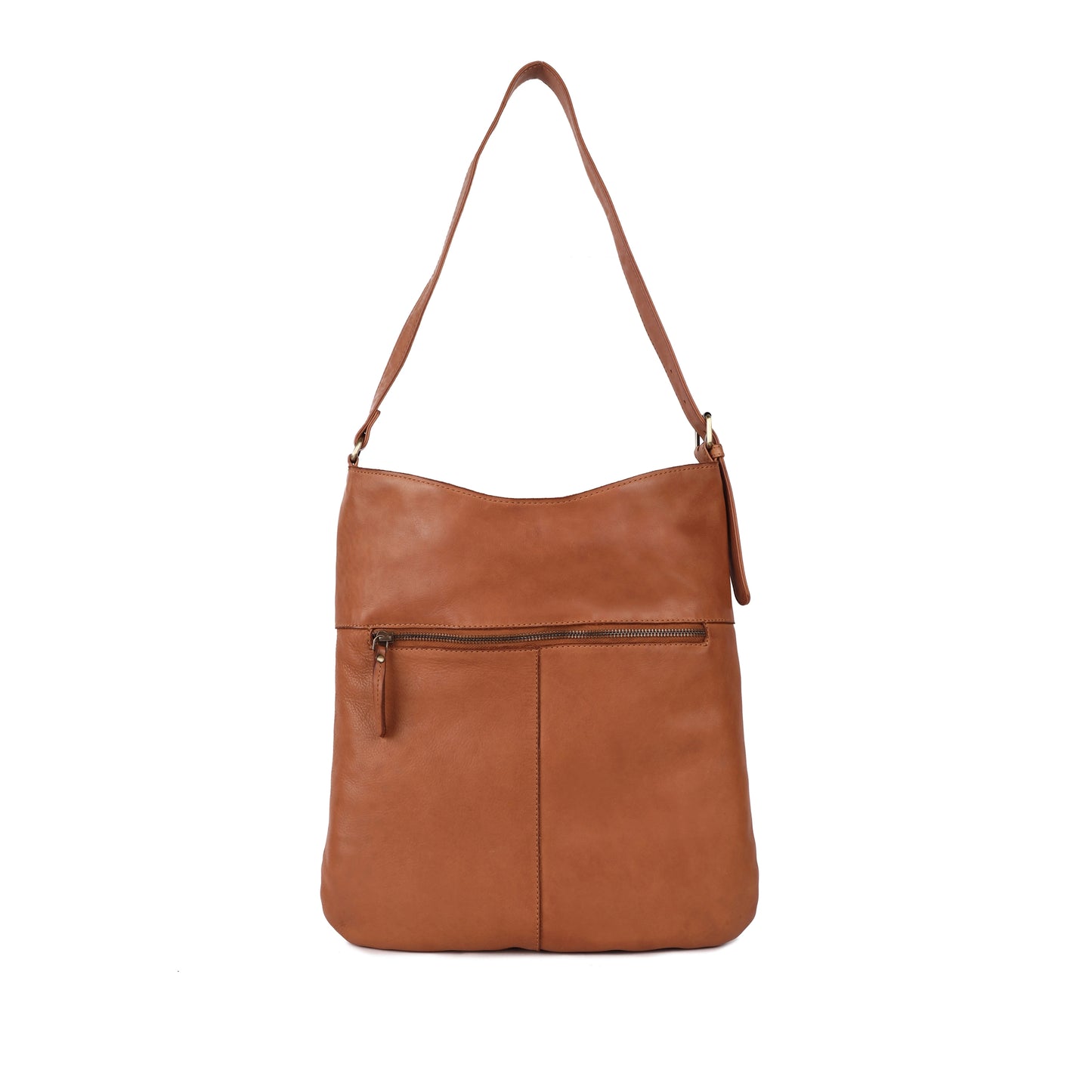 rugged Hide Ladies Leather Bucket Bag Tan