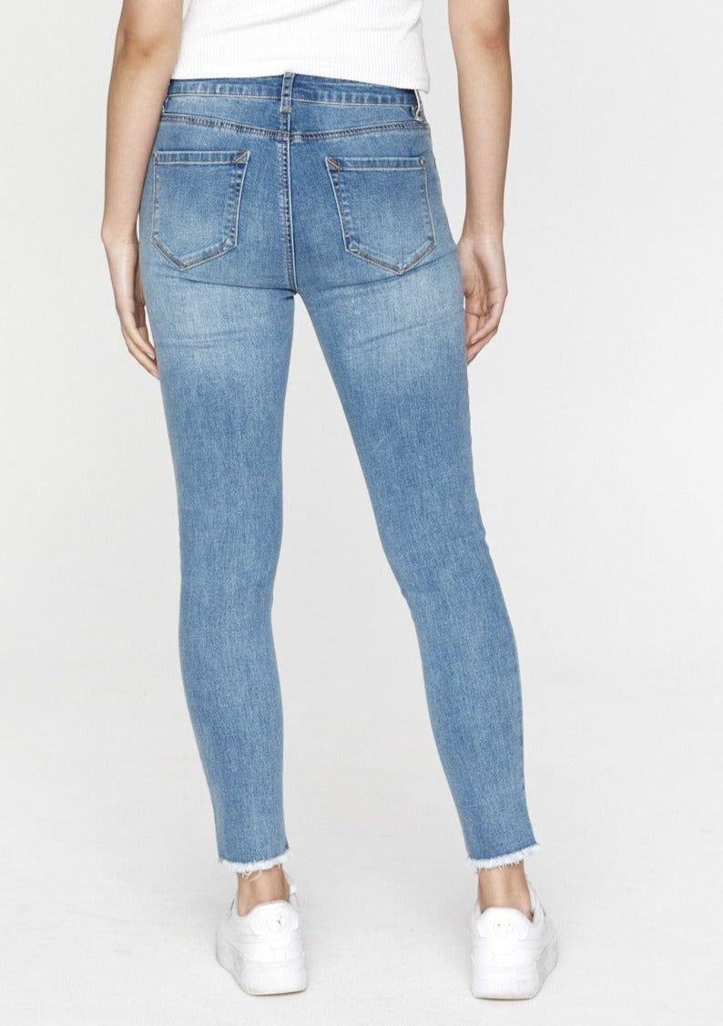 Shop Saint Rose Lucia Jeans Mid wash Ripped, Buy Denim Lucia Jeans, Blue Denim Lucia Skinny Jeans, Lucia Denim Skinny Jeans Saint Rose, Blue Skinny Leg Jeans Saint Rose Stockists, Saint Rose Jeans Stockists, Saint Rose Stockists