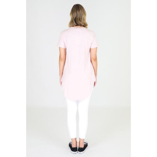 Plus Size Blush Sorrento Tshirt - 3rd Story Plus Size Clothing - Pink Sorrento Tshirt - Basic State Australia