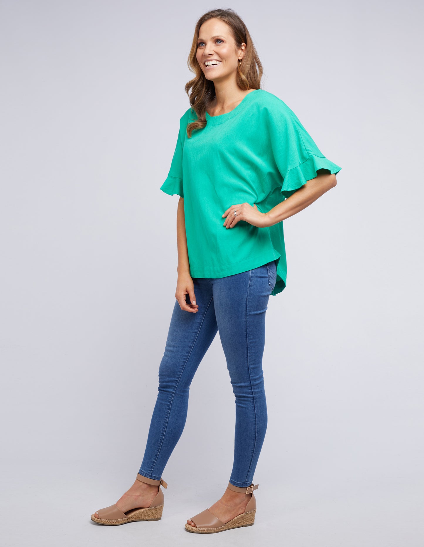 Buy Elm Embrace Clothing Online Shop Elm Embrace Miranda Top Online Elm Embrace Miranda Top Green Apple Shop Elm Clothing online