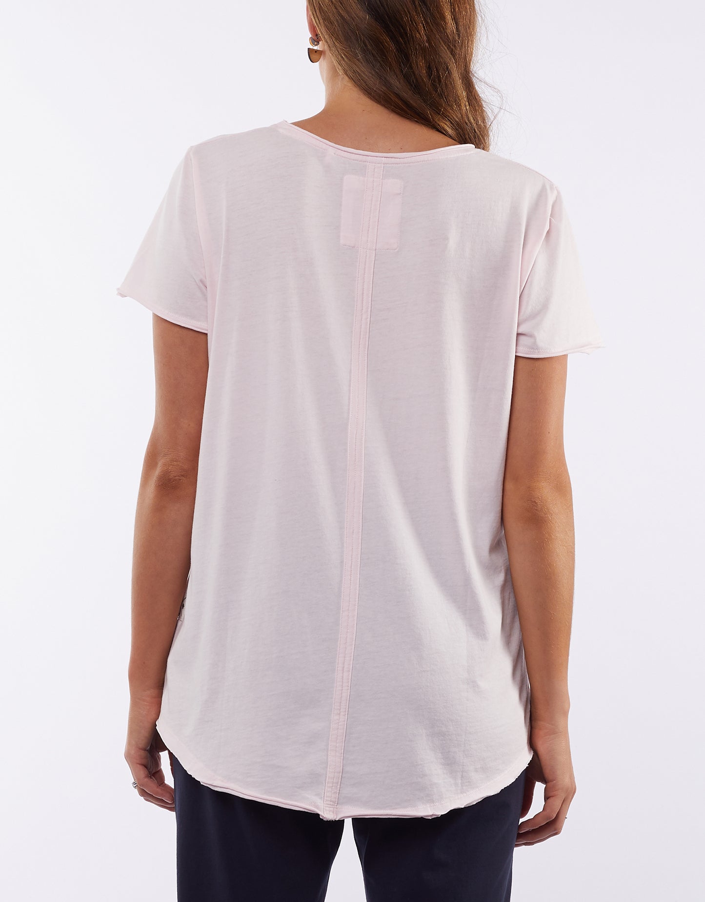 Fundamental V Neck Tee - Rose