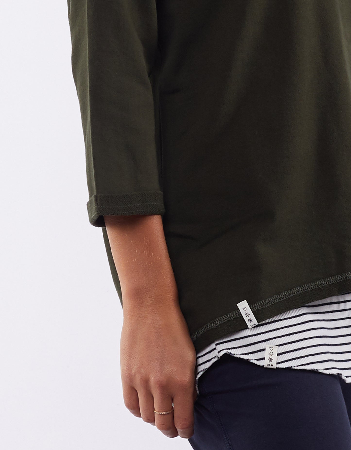 SHOP ELM ALICE JUMPER ONLINE, SHOP ELM KHAKI ALICE CREW, ELM ALICE CREW IN KHAKI, ELM CLOTHING PLUS SIZE