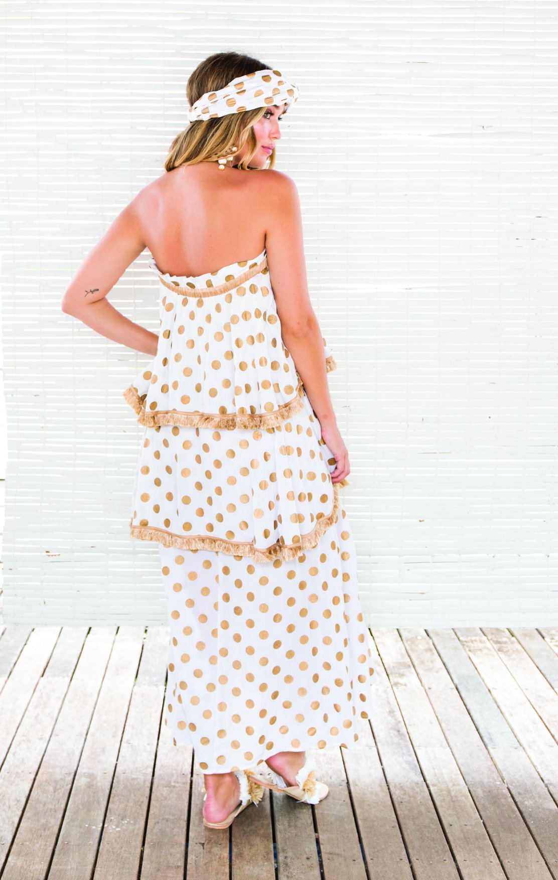 Anannasa Gold Dot Dress Ananasa Gold Spot Dress Basic State Australia