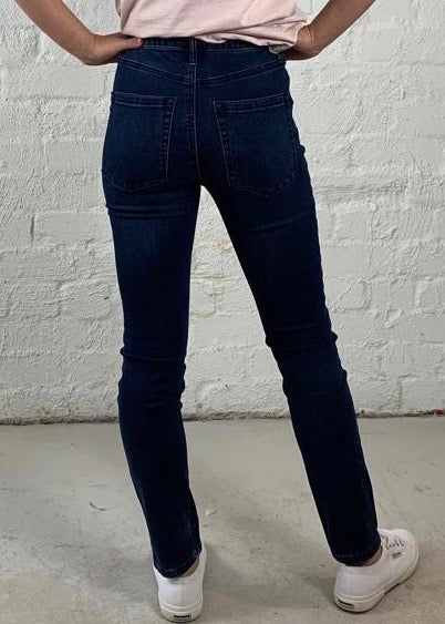 Aria Ink Blue Aria Dark Blue Denim Jeans Ladies Dark Blue Denim Jeans Basic State