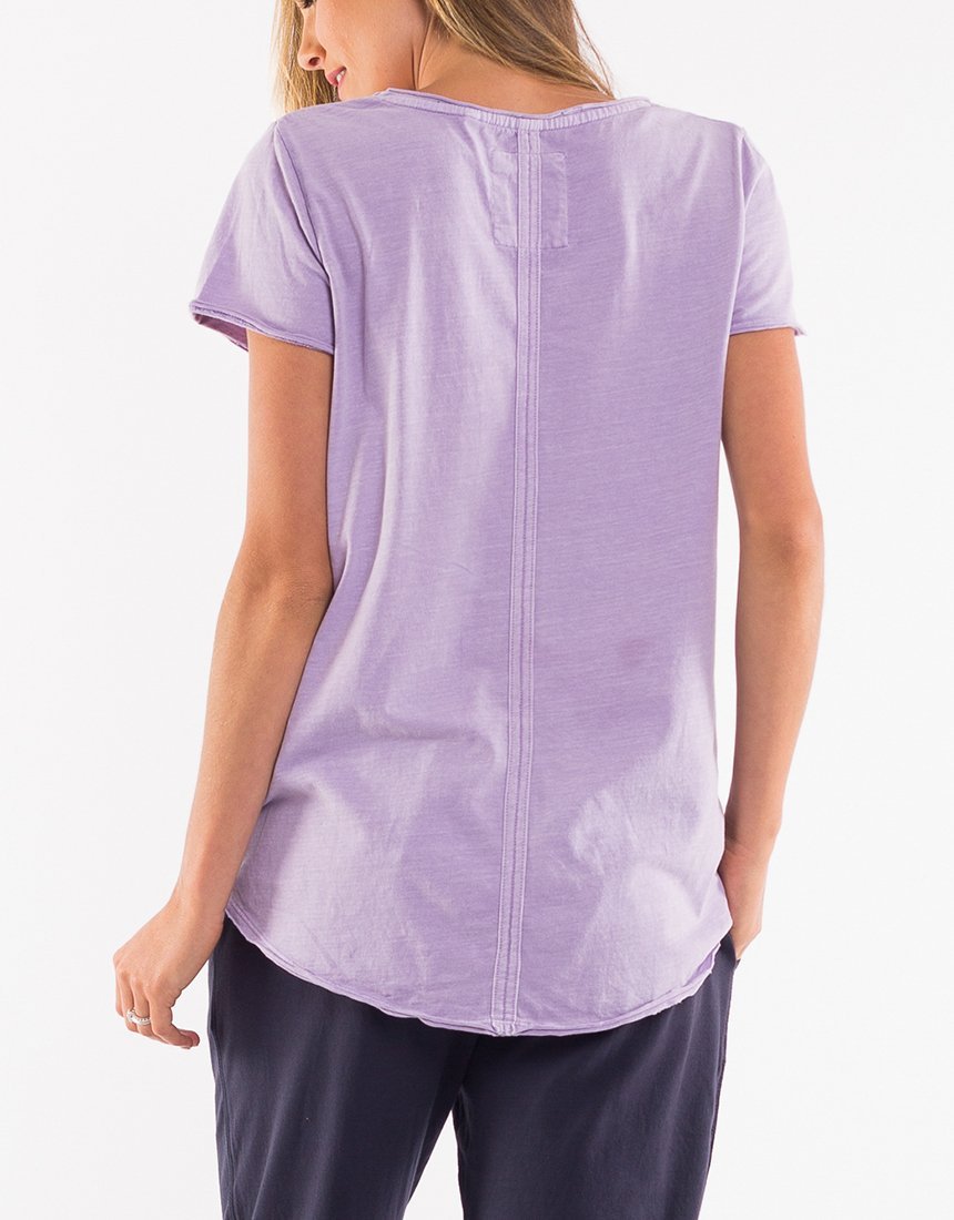 Elm V Tshirt Lavender Elm Fundamental V Tshirt Basic State Elm Australian Stockist Elm clothing Elm Tshirt Purple Elm Tshirt Lilac Plus Slize Elm Elm Embrace