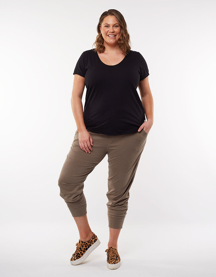 Plus Size Vee Neck Tee Plus Size Fundamental Vee Tee Plus Size Elm Vee Tee Black Fundamental Vee Tshirt Elm Stockist Elm Online Stockist Elm Embrace Plus Size V Neck Tee Washed Black - Elm Plus Size V Neck Tee Black - Basic State Australia