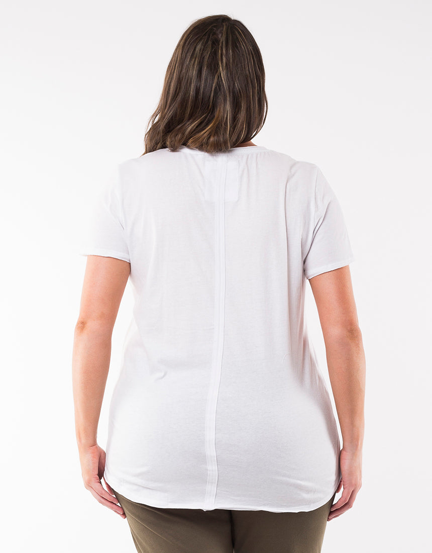 Elm Clothing Online Elm Fundamental V Tee Elm Clothing Elm V Tee Elm V Tshirt Elm White Tee Elm Plus Size Tee Elm Plus Size Tshirt Elm Fundamental V Tee White Basic State Elm Stockist Elm Sydney STockist Elm Melbourne Stockist Elm Adelaide Stockist Elm Brisbane Stockis
