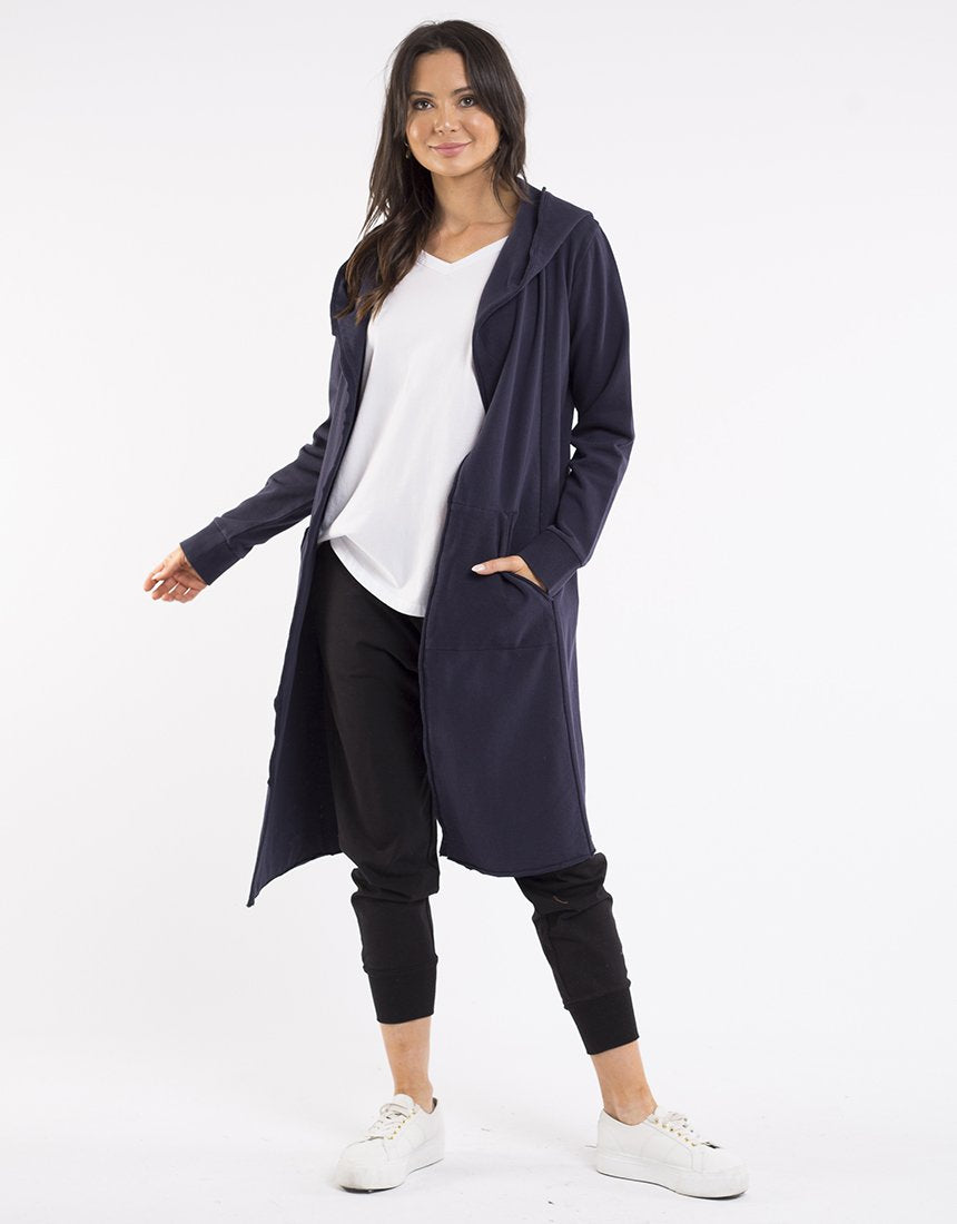 Naomi Cardigan Navy Foxwood Naomi Cardi Elm Long Cardigan Basic State Elm Foxwood Stockist