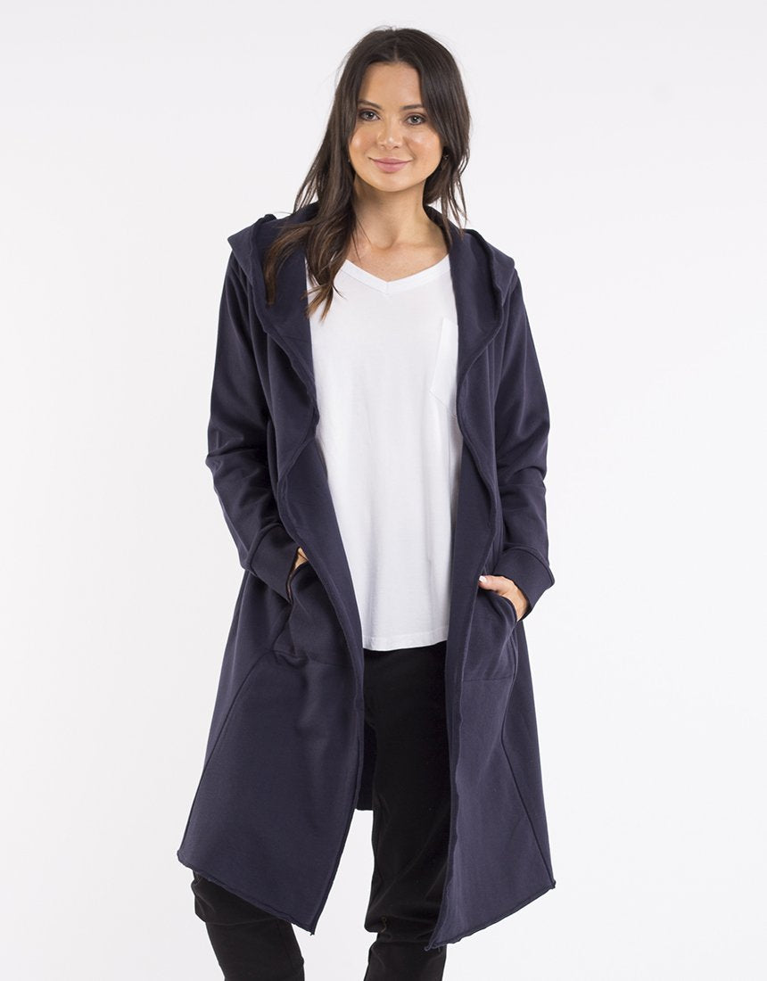 Naomi Cardigan Navy Foxwood Naomi Cardi Elm Long Cardigan Basic State Elm Foxwood Stockist