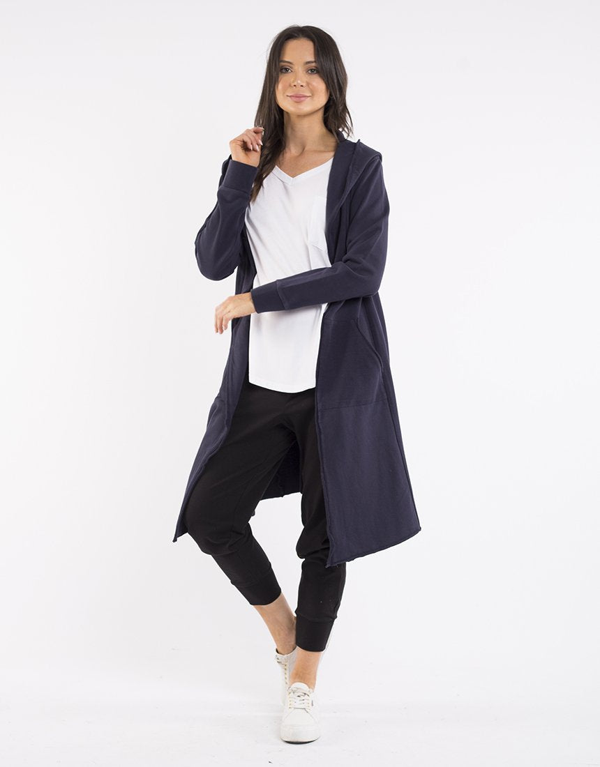 Naomi Cardigan Navy Foxwood Naomi Cardi Elm Long Cardigan Basic State Elm Foxwood Stockist