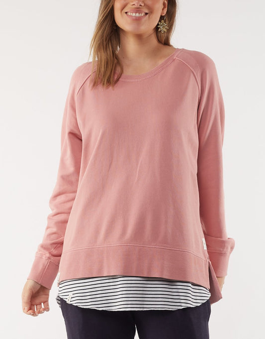 Buy Elm Sydney Crew in Dusty Pink Buy Elm Sweater online Buy Elm Clothing Sydney Jumper Basic State Elm Stockist