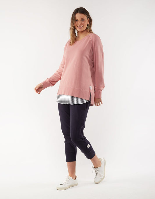 Buy Elm Sydney Crew in Dusty Pink Buy Elm Sweater online Buy Elm Clothing Sydney Jumper Basic State Elm Stockist