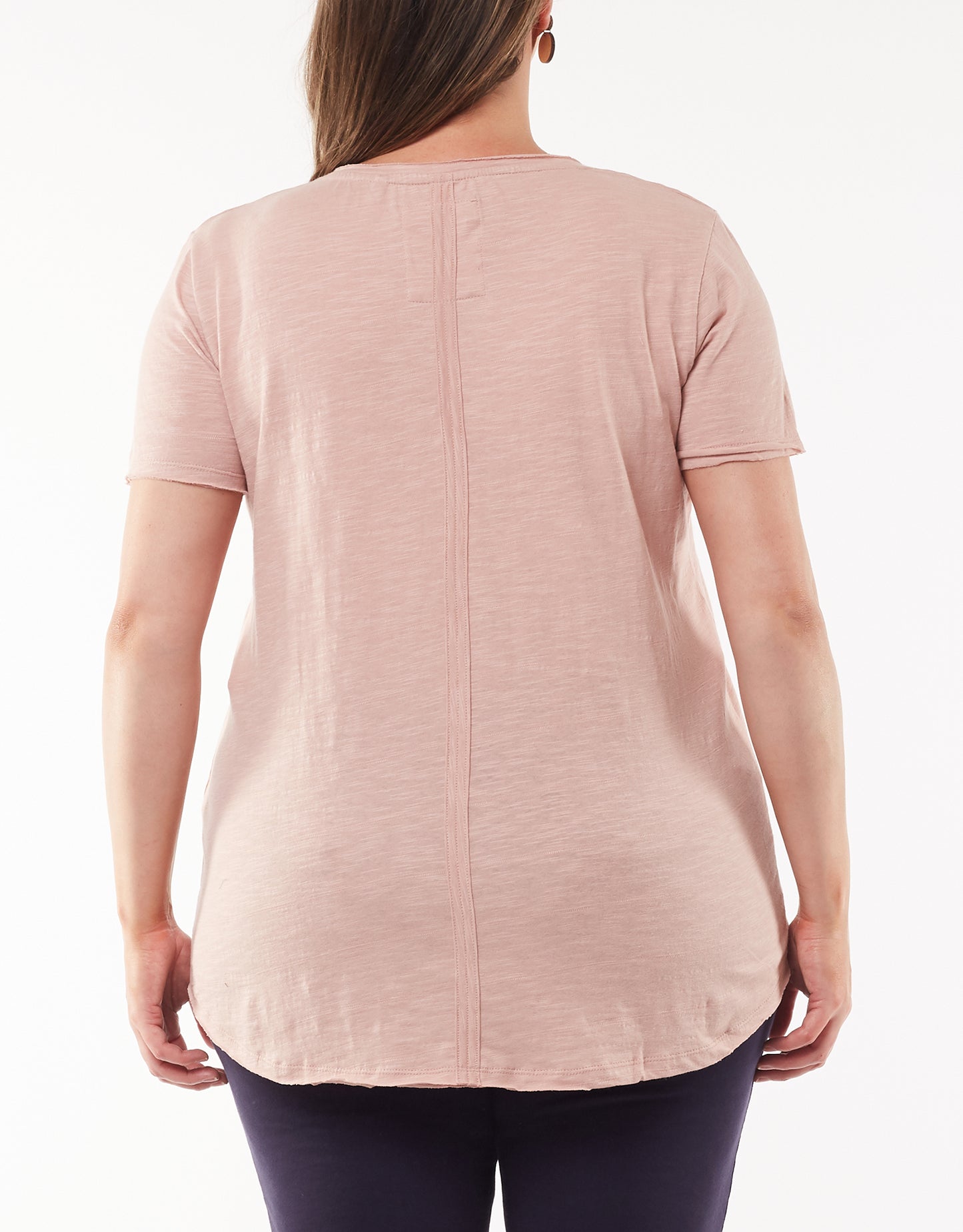 Plus Size St Helens Henley Tee - Pink
