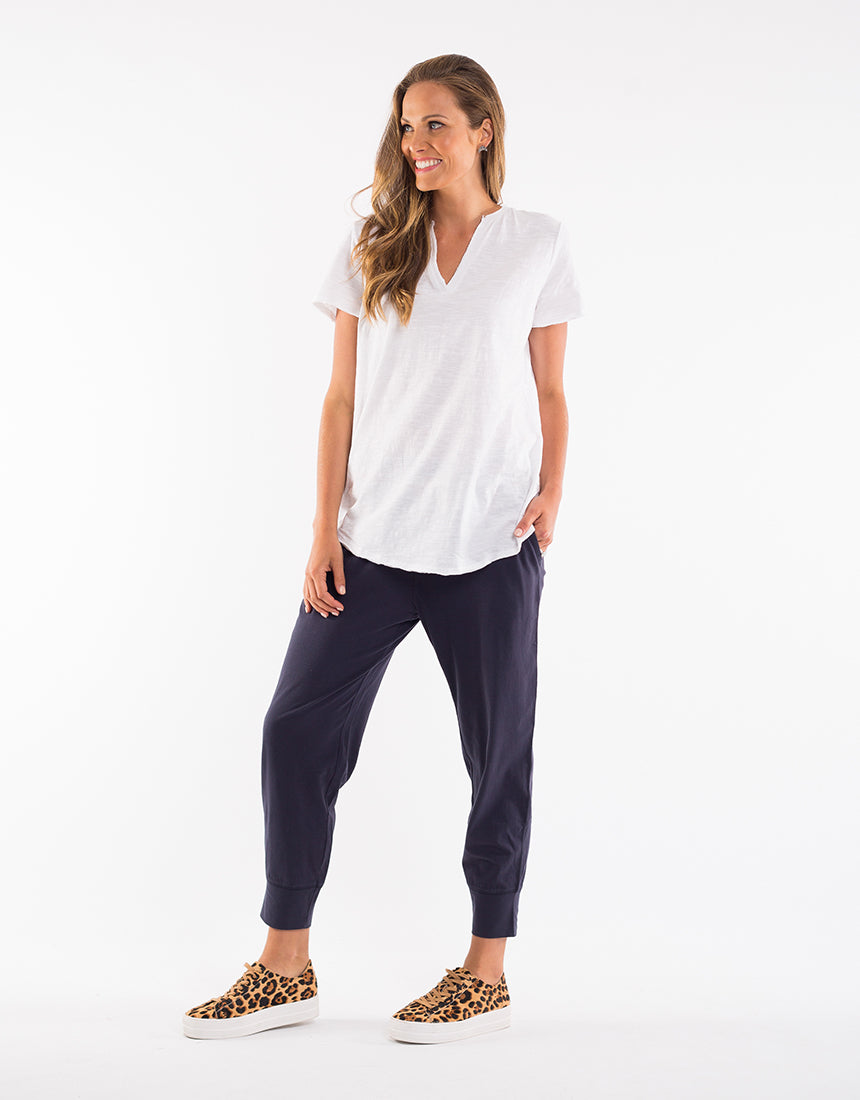 Plus Size St Helens Henley Tee - White