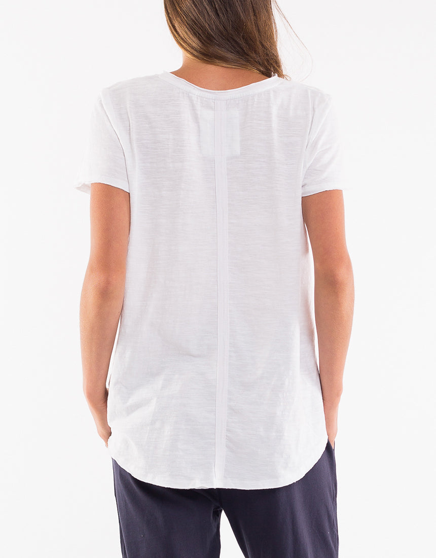 Plus Size St Helens Henley Tee - White