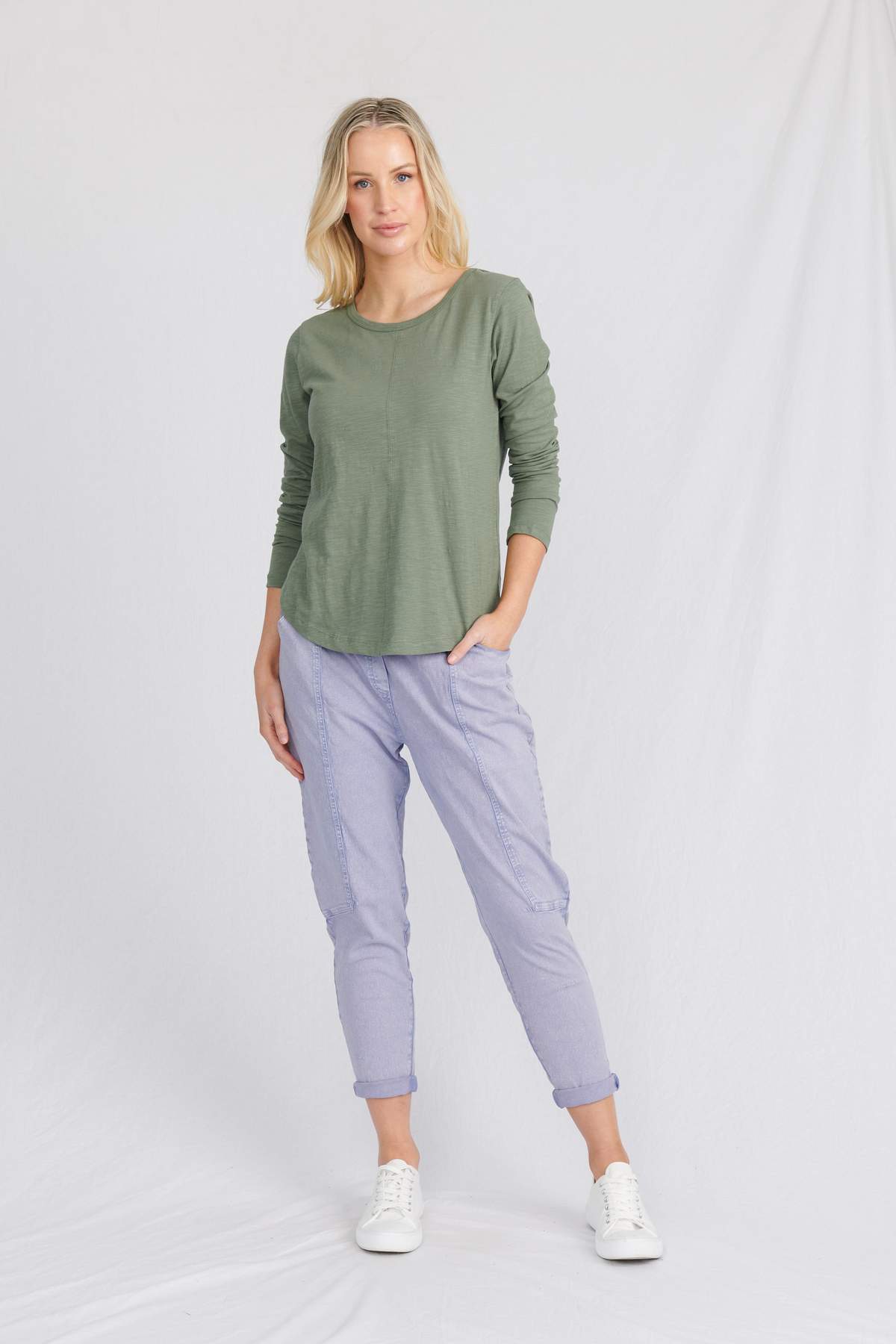 Buy Lulu Organic Clothing Online - Buy Lulu Organic Essentials Stockist - New York Long Sleeve Teek - Lulu Organic Clothing New York Long Sleeve Tee - Basic State Australia
