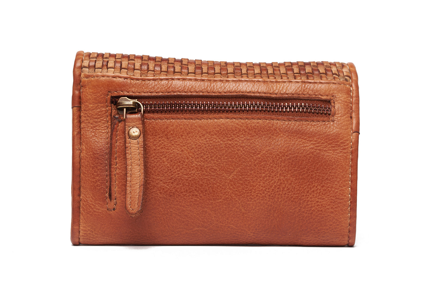 'Mira' Woven Leather Wallet