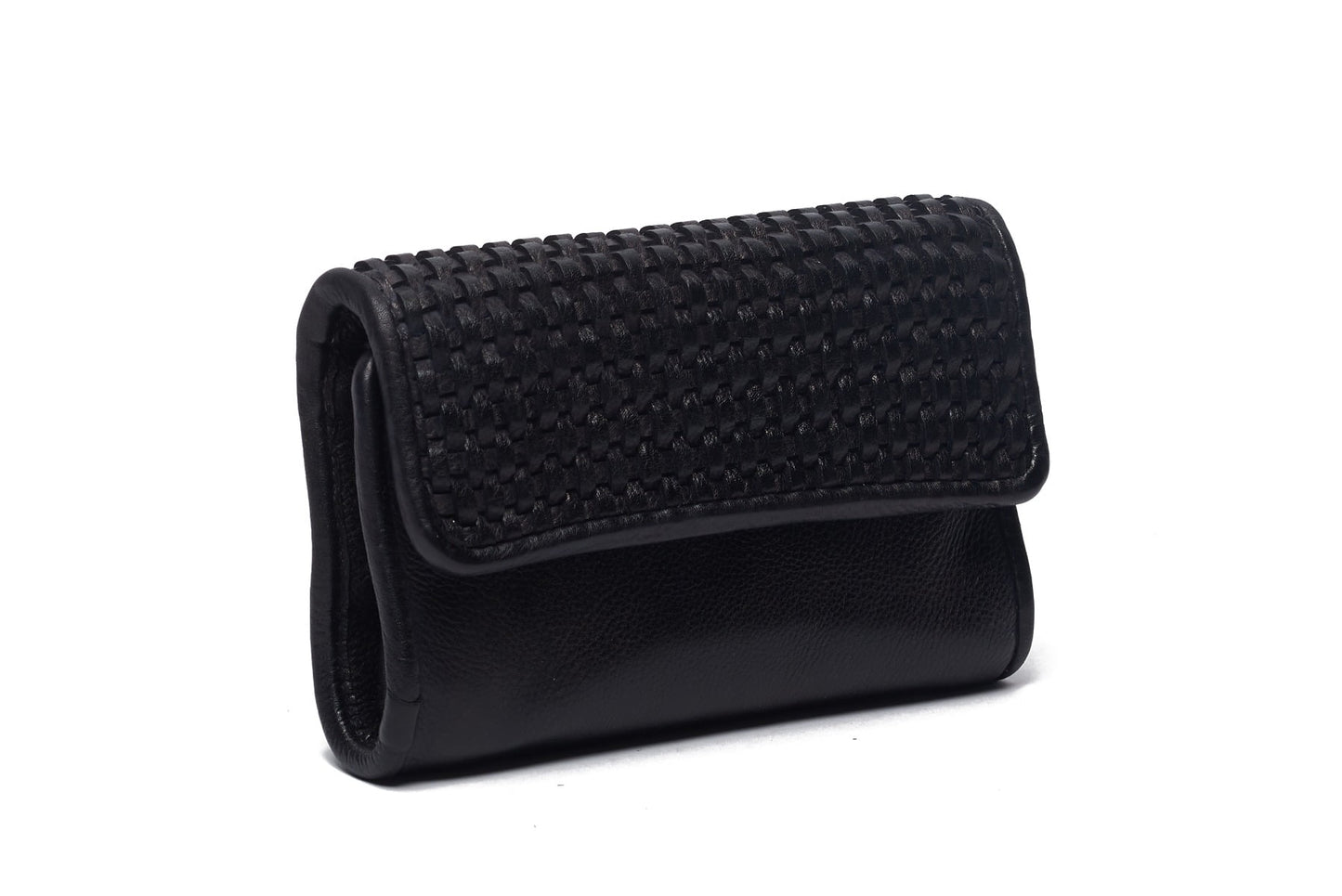 'Mira' Woven Leather Wallet
