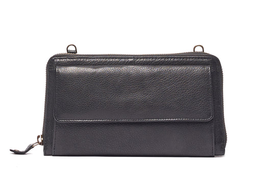 'Susan' Zip-around Leather Wallet / Bag / Clutch