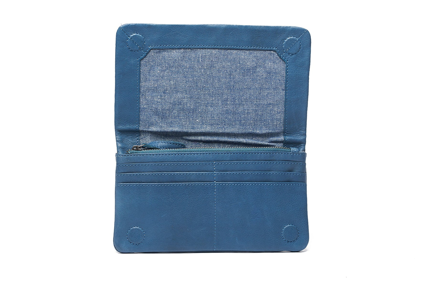 'Indigo' Leather Wallet / Clutch