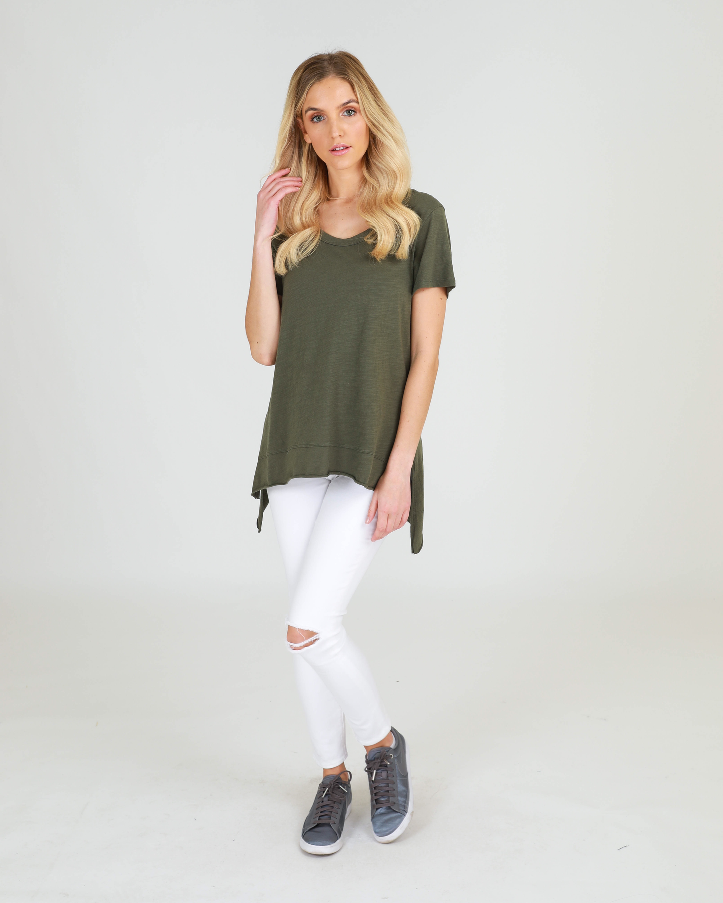 3rd Story the Label Brighton Tee - 3rd Story Brighton Tshirt - 3rd Story Brighton Tee Khaki Basic State