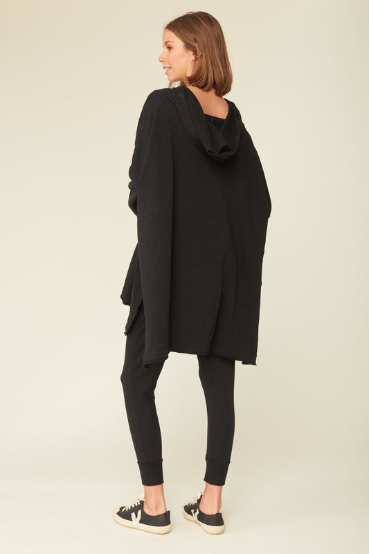 Buy Lulu Organic Essentials Norwich Hooded Throw Over Black Buy Norwich Hooded Throw Over Black Basic State Lulu organic essentials stockist