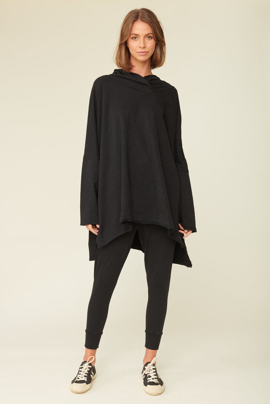 Buy Lulu Organic Essentials Norwich Hooded Throw Over Black Buy Norwich Hooded Throw Over Black Basic State Lulu organic essentials stockist