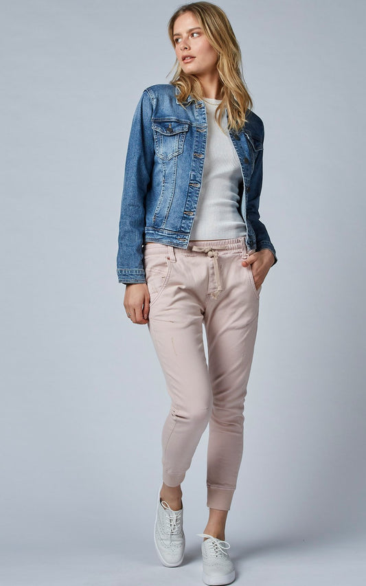 Buy Dricoper Dusty Pink Jeans Buy Dricoper Dusty Rose Active Denim Joggers online Basic State DriCoper australian Stockist
