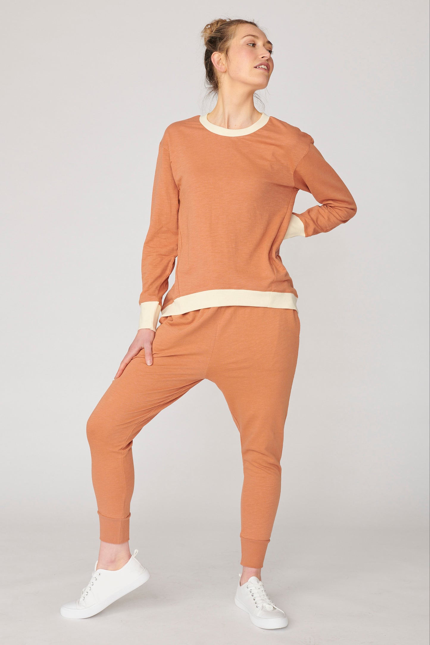 Lulu Organic Clothing Redondo Pants Lulu Organic Cotton Basics - Basic State - Lulu Organic Essentials Redondo Pants Nutmeg Pink