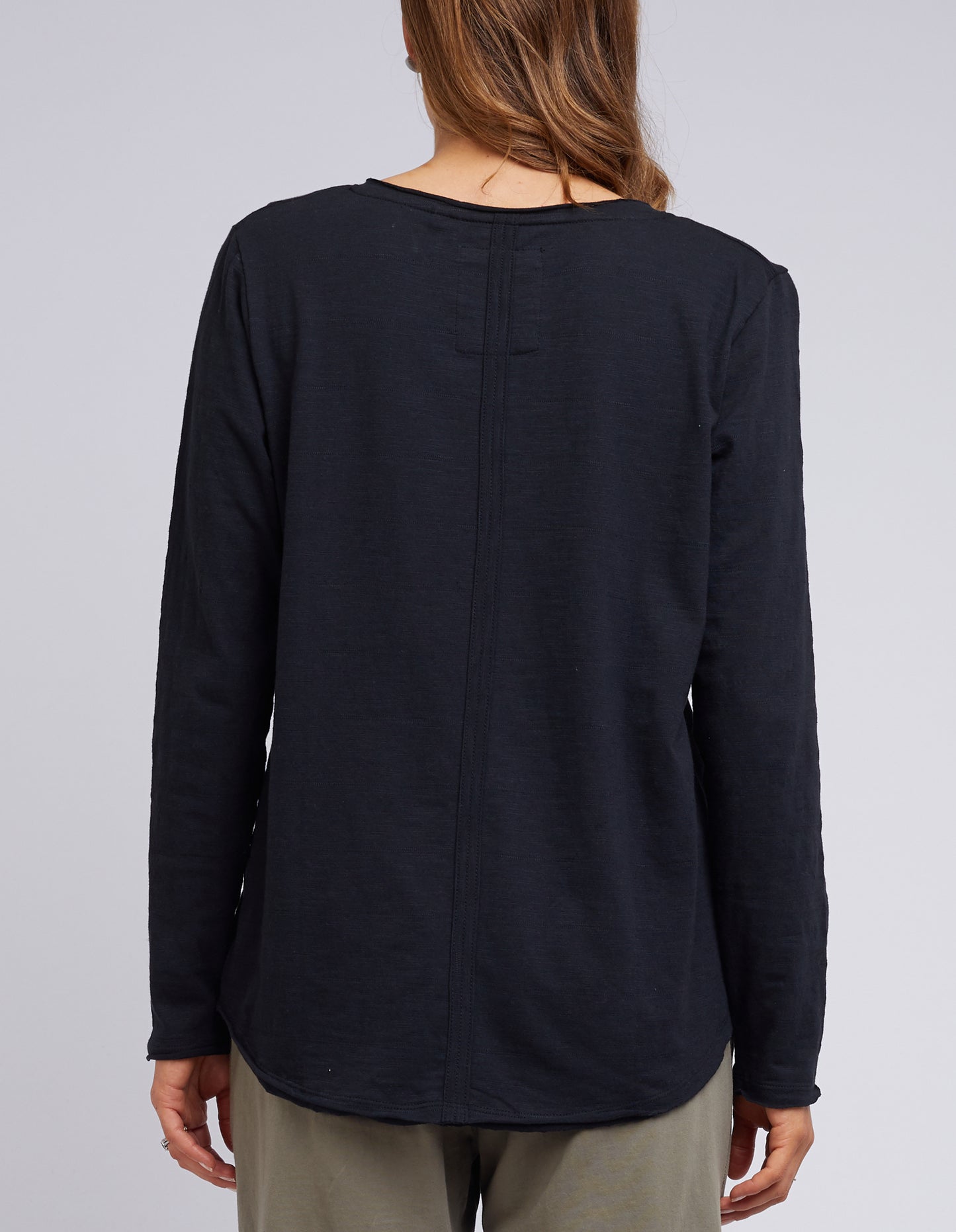 Shop Elm Coles Bay Long Sleeve Tee online Shop Elm Coles Bay Henley Black Basic State Elm Clothing Stockists